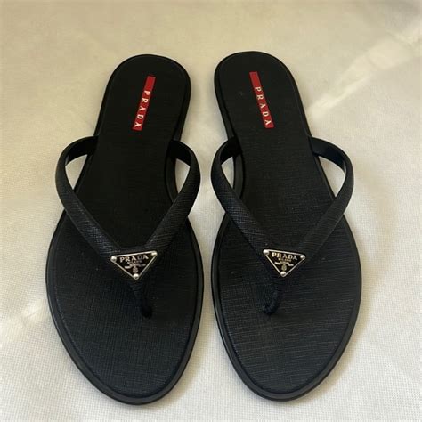 prada flip flops womens|Prada block heel sandals.